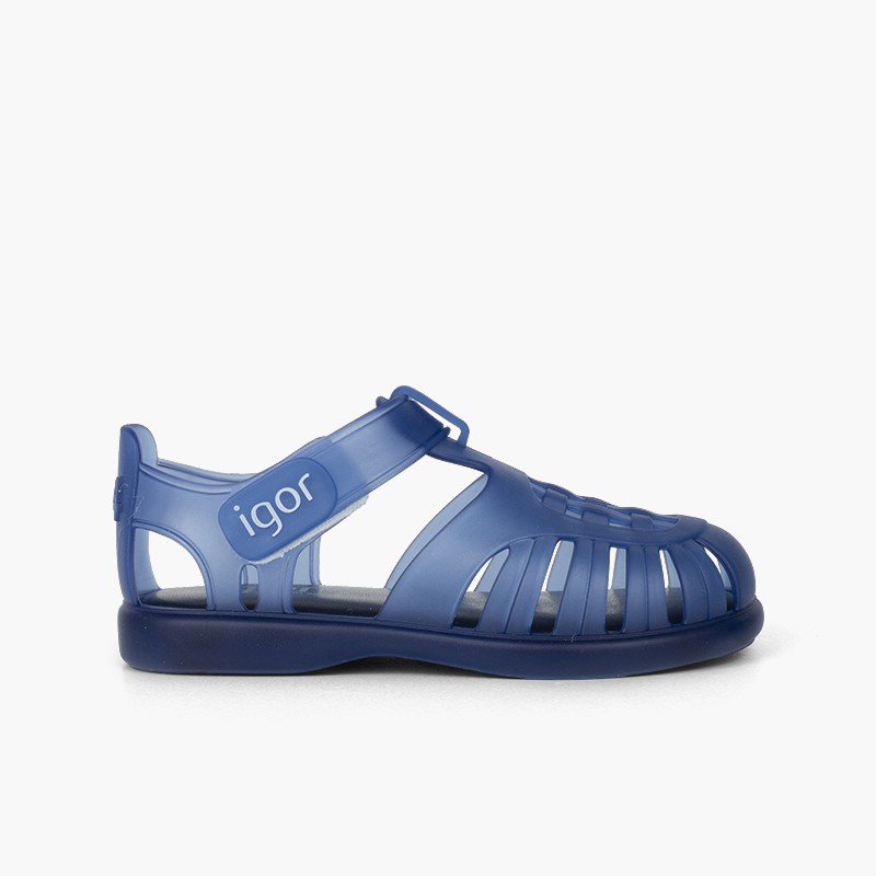 Boys Blue Jelly Summer Sandle Shoes Size 4